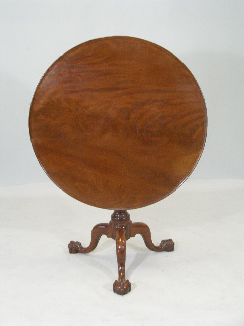 Appraisal: Dish Top Tilt Top Tea Table Norfolk VA th c