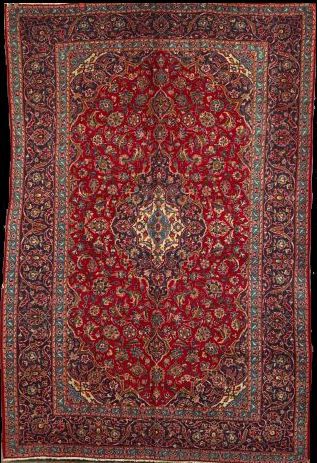 Appraisal: Semi-Antique Persian Kashan Carpet ' x '