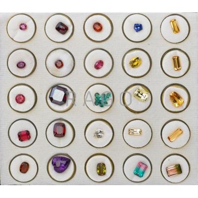 Appraisal: UNMOUNTED FINE COLORED GEMSTONES Fifty-five gemstones includes Four imperial topaz