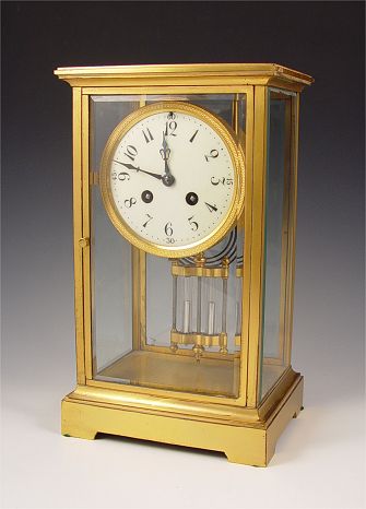 Appraisal: JAPY FRERES FOR TIFFANY CO CRYSTAL REGULATOR CLOCK Brass case