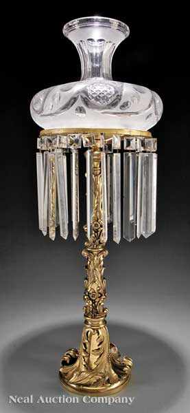 Appraisal: An American or English Gilt Lacquered Bronze Sinumbra Lamp th