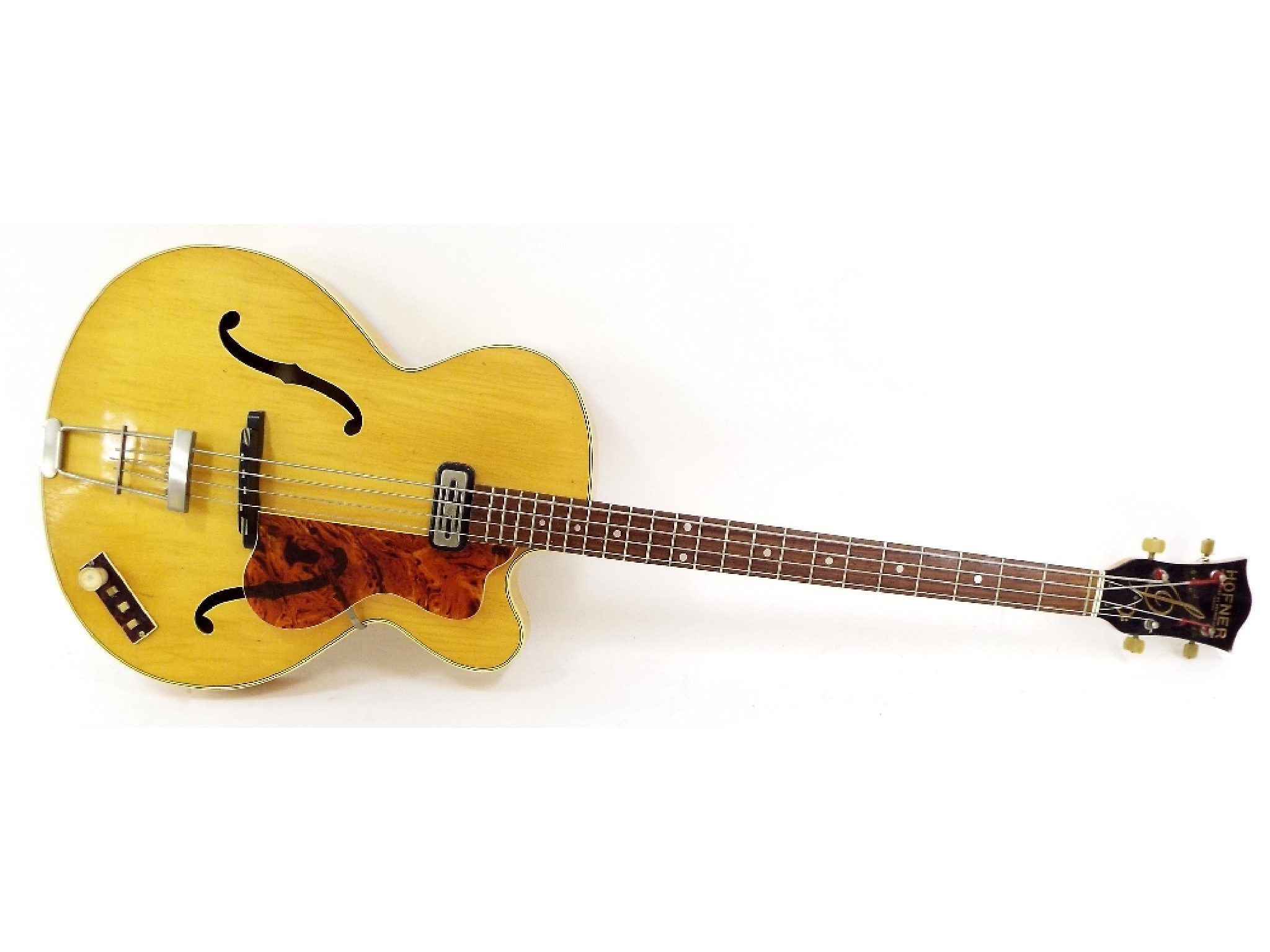 Appraisal: s Hofner hollow body bass guitar no blonde finish typical