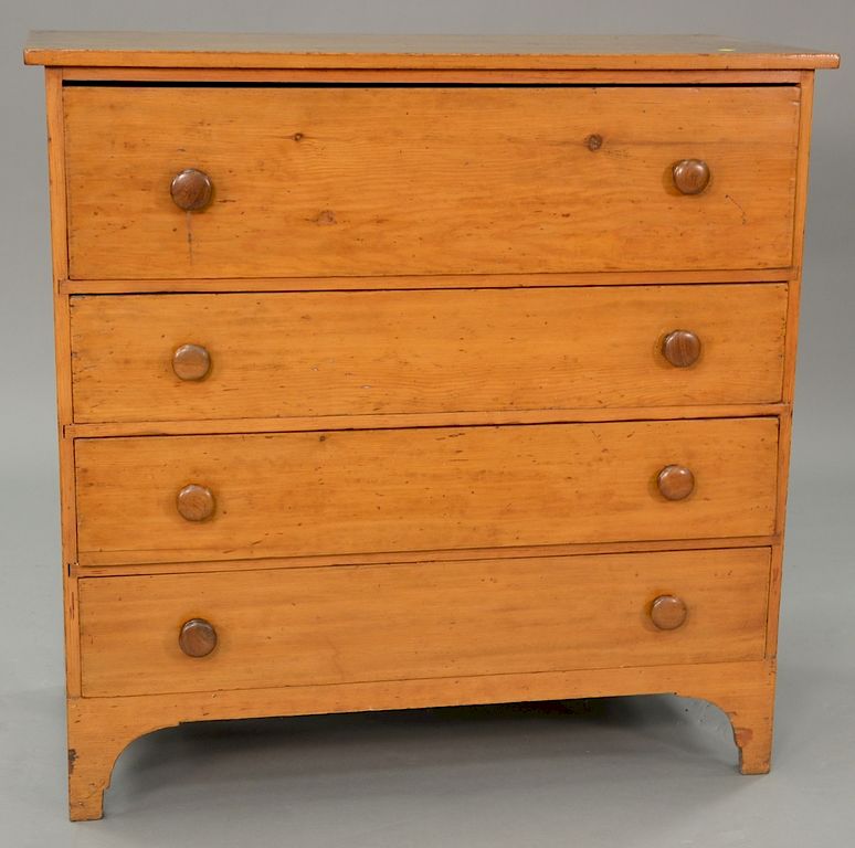 Appraisal: Federal pine four drawer chest circa ht in wd in