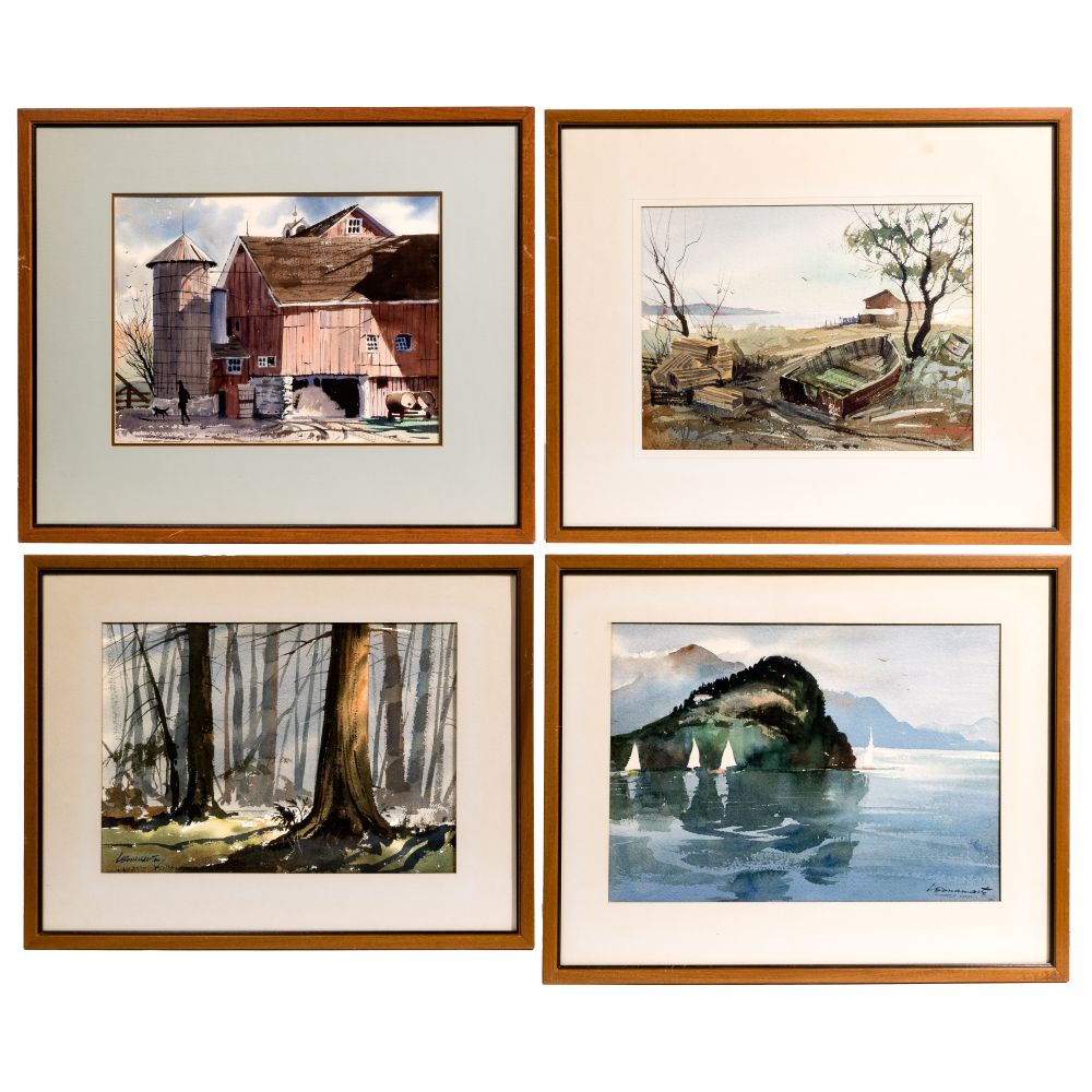 Appraisal: LOU BONAMARTE AMERICAN - WATERCOLOR ASSORTMENTUndated signed lower right and