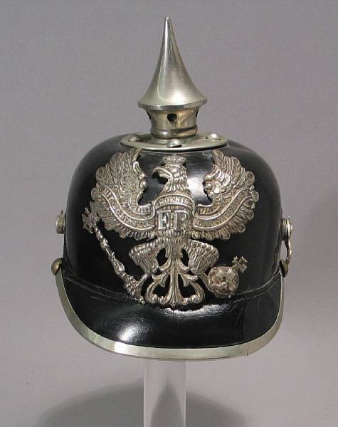 Appraisal: A Prussian Model other ranks line infantry pickelhaube The black