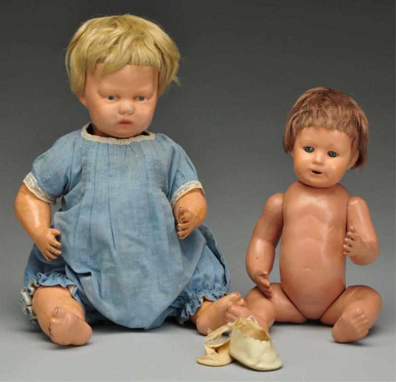 Appraisal: Lot of Scheonhut Baby Dolls Description Both all-wood with Schoenhut