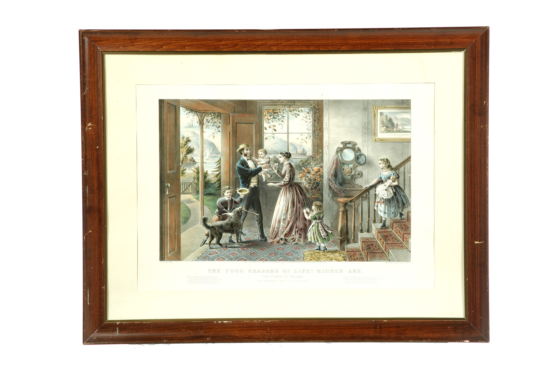 Appraisal: CURRIER IVES PRINT THE FOUR SEASONS OF LIFE Handcolored lithograph