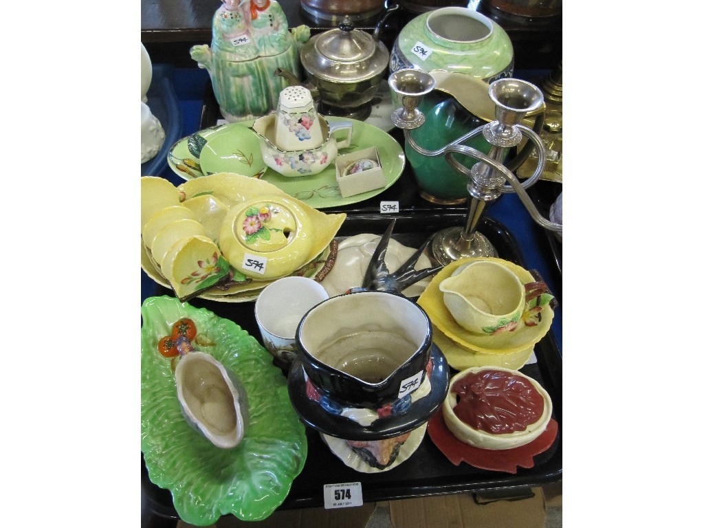 Appraisal: Lot comprising two trays of assorted ceramics to include Doulton