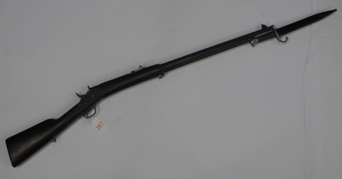 Appraisal: REMINGTON ROLLING BLOCK RIFLE WITH BAYONET mm caliber barrel overall