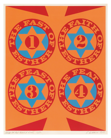 Appraisal: ROBERT INDIANA Purim The Four Facets of Esther II Color