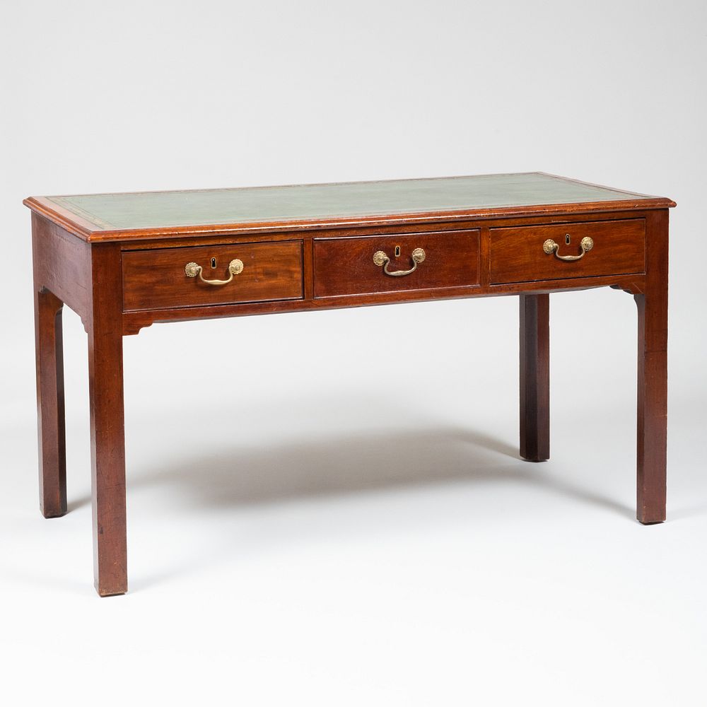 Appraisal: George III Mahogany Partner's Desk x ft in x in