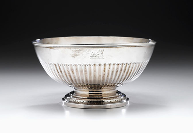 Appraisal: George III sterling silver punch bowl possibly thomas edwards or