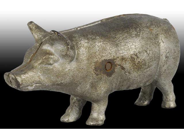 Appraisal: Cast Iron Bismark Pig Still Bank Description Made in the