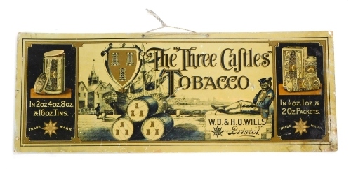 Appraisal: A Wills The Three Castles Tobacco card advertising sign cm