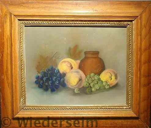 Appraisal: Pastel still life drawing of fruit late th c unsigned