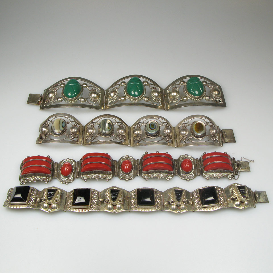 Appraisal: Mexican Sterling Bracelets