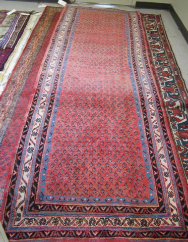 Appraisal: TWO PERSIAN SERABAND AREA RUGS Borujerd region Lorestan Province western