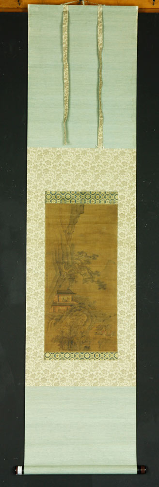 Appraisal: - Chinese Landscape Scroll Painting Scroll painting on silk landscape