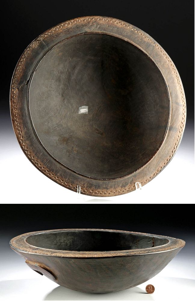 Appraisal: th C Trobriand Islands Massim Wood Feast Bowl Originally Listed