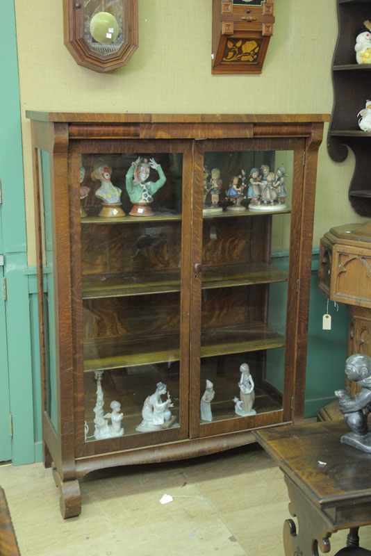 Appraisal: CHINA CABINET Oak and oak veneered with two glazed doors