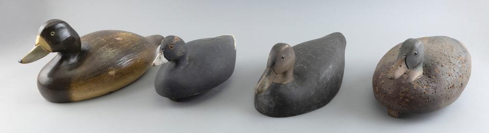 Appraisal: FOUR WILDFOWLER DECOY COMPANY DECOYS MID- TH CENTURY LENGTHS FROM