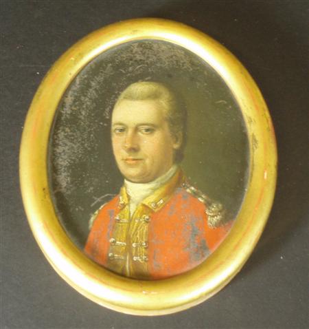 Appraisal: An th century Irish portrait miniature of an Infantry officer