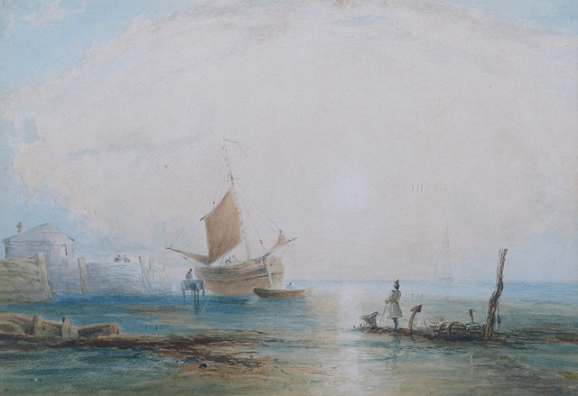 Appraisal: ATTRIBUTED TO ANTHONY VAN DYKE COPLEY-FIELDING - Unloading the catch