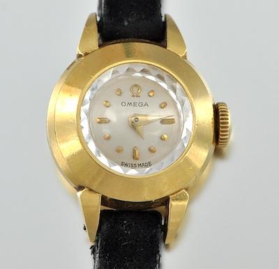 Appraisal: A Ladies' Diminutive k Gold Omega Wristwatch k yellow gold