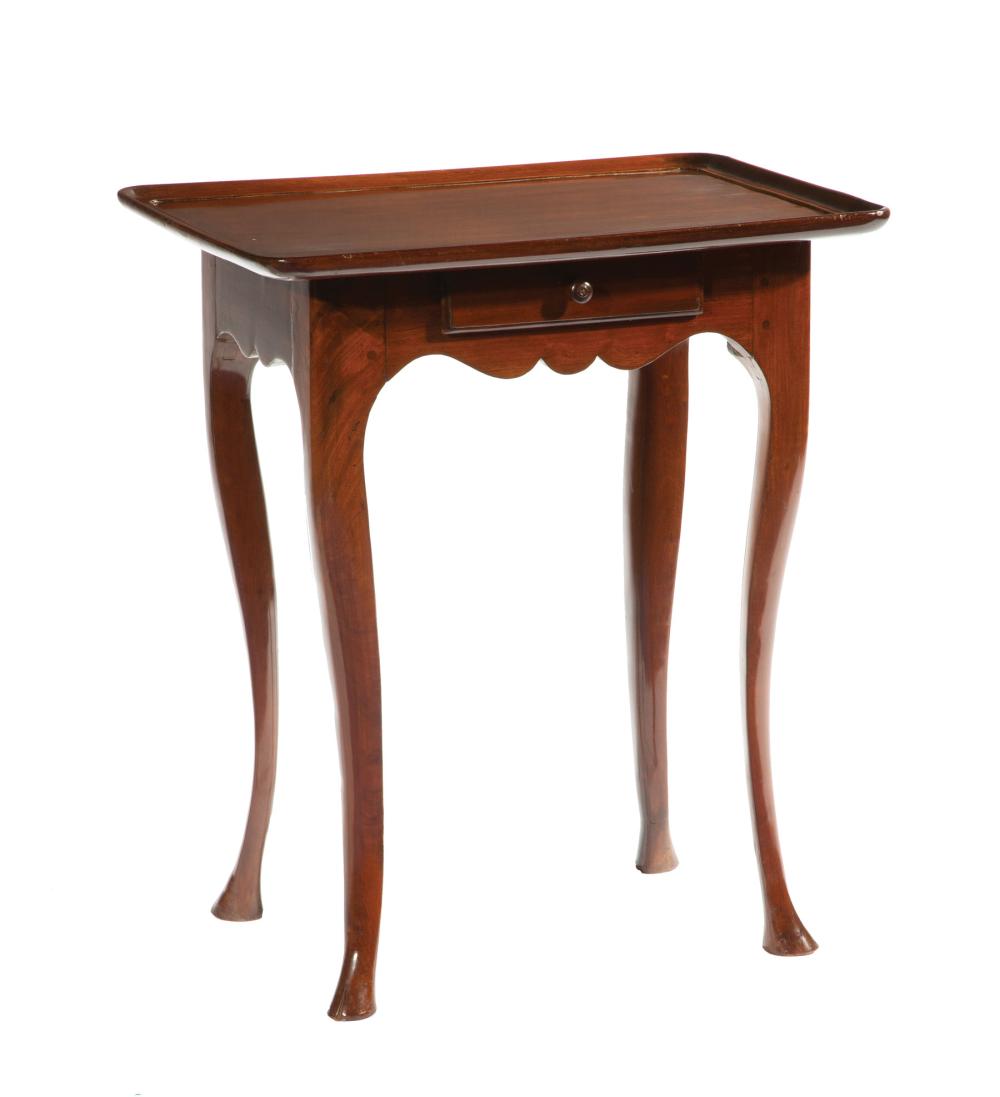 Appraisal: Louis XV-Style Carved Mahogany Pied de Biche Table th c