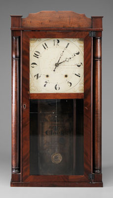 Appraisal: Southern Classical Mahogany Shelf Clock South Carolina mid th century