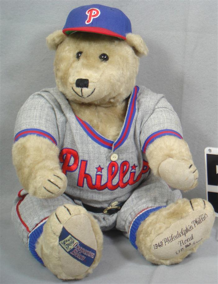 Appraisal: Cooperstown Bear Phillies inches tall good condition all original original