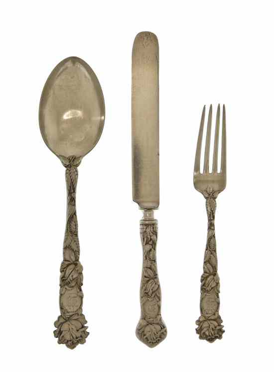 Appraisal: An American Sterling Silver Flatware Service for Six Alvin in