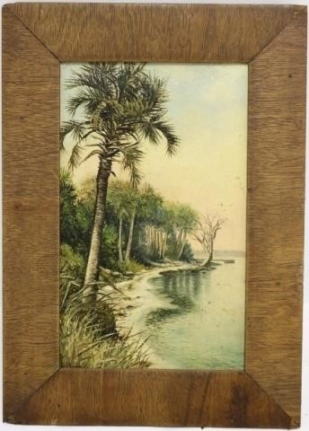 Appraisal: OIL PAINTING ON BOARD DEPICTING A FLORIDALANDSCAPE UNSIGNED IN A