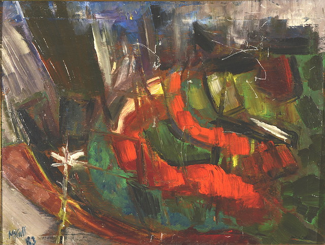 Appraisal: BRIAN K MCGILL - Abstract landscape signed and dated oils