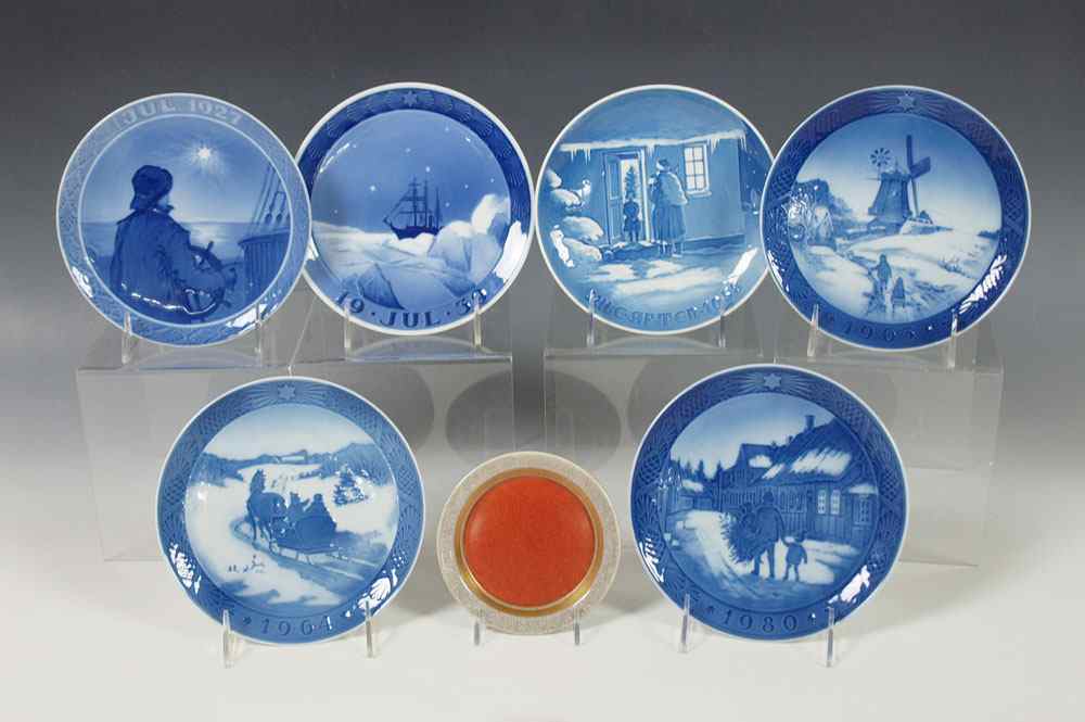 Appraisal: ROYAL COPENHAGEN PLATES INCL Christmas plates from the years and