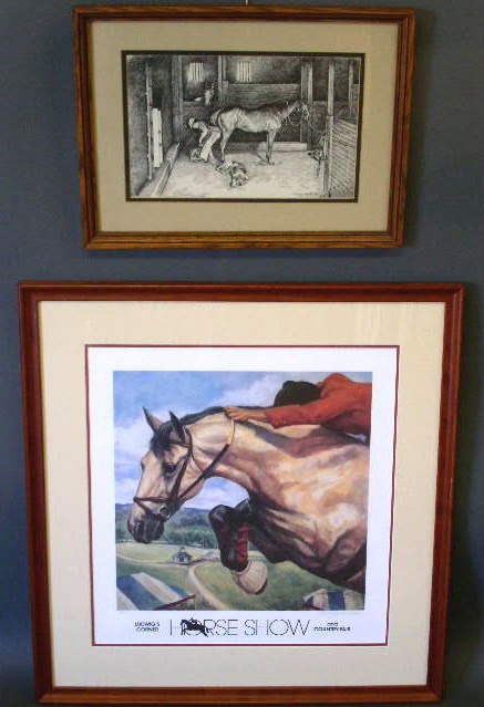 Appraisal: Print of Ludwig s Corner Horse show poster pencil signed