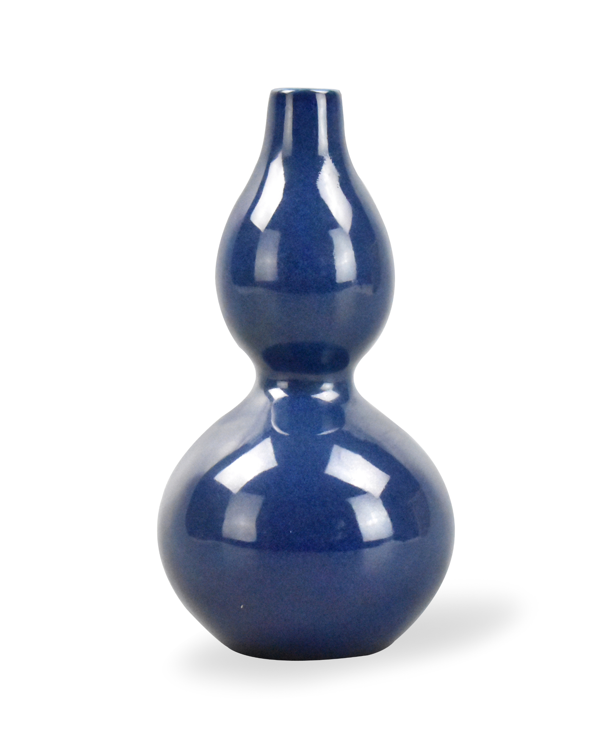 Appraisal: A Chinese blue glazed gourd vase dating from the th