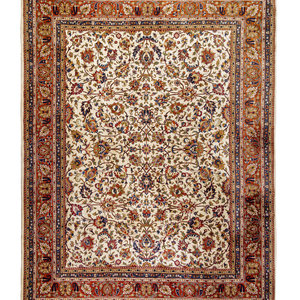 Appraisal: A Kashan Wool Rug th Century feet inches x feet