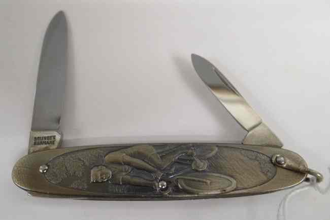 Appraisal: Pocket knife with cyclists '' Length