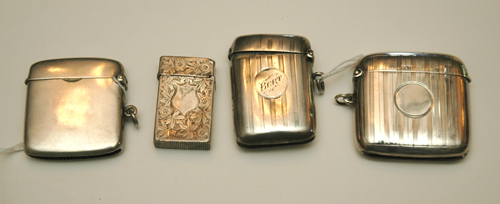 Appraisal: FOUR STERLING SILVER MATCH VESTAS