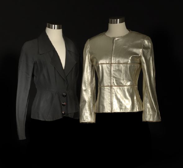 Appraisal: Two French Designer Jackets comprised of a Chanel gold evening