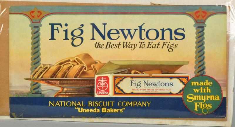 Appraisal: Lot of Cardboard Signs Description Includes a Fig Newtons trolley