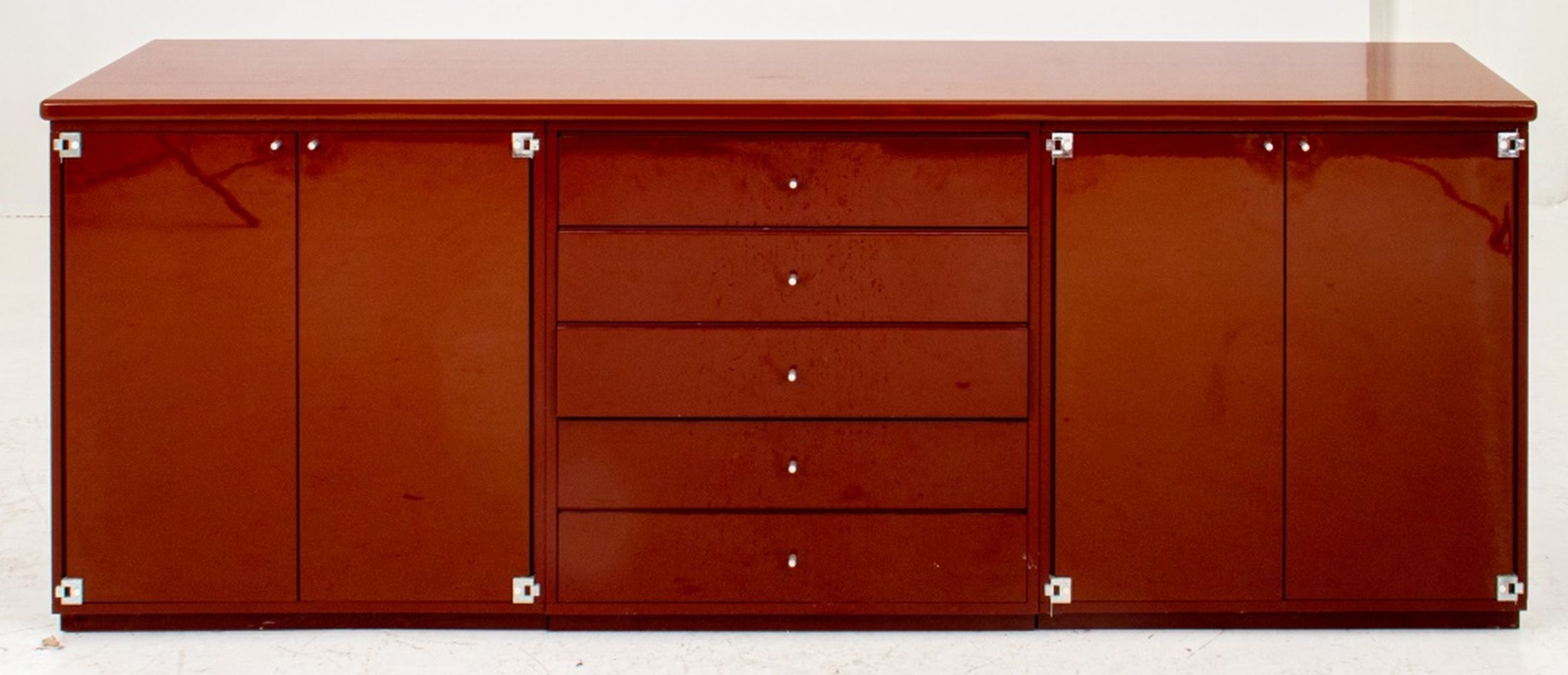 Appraisal: MILO BAUGHMAN MODERN LACQUERED CREDENZA CABINET Milo Baughman for Thayer