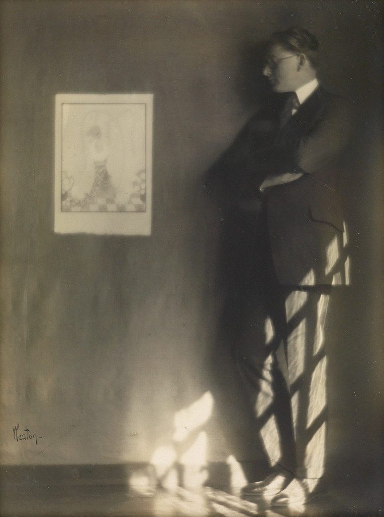 Appraisal: WESTON EDWARD - Portrait of a man in sunlight purportedly