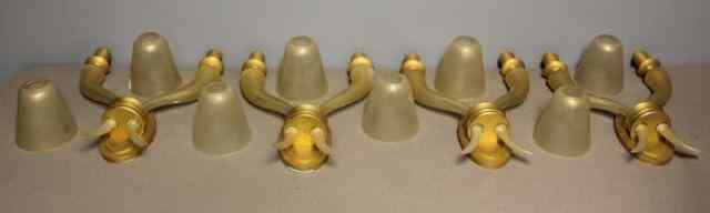 Appraisal: Group of Midcentury Murano Sconces High quality with gilded bronze