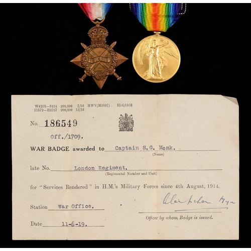 Appraisal: World War One pair - Star and Victory Medal Lieut