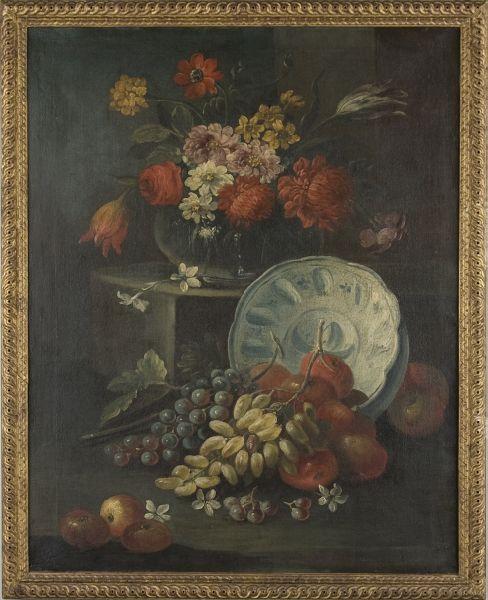 Appraisal: Dutch School Still Life th c oil on canvas nicely