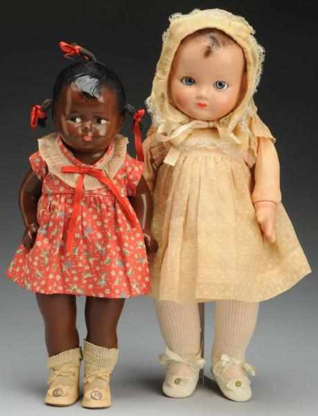 Appraisal: Lot of Composition Effanbee Dolls Baby with composition head flirty