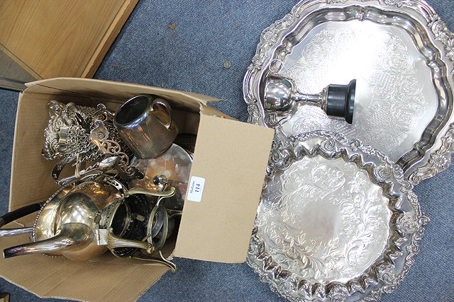 Appraisal: A MISCELLANEOUS QUANTITY OF SILVER PLATED ITEMS to include trays