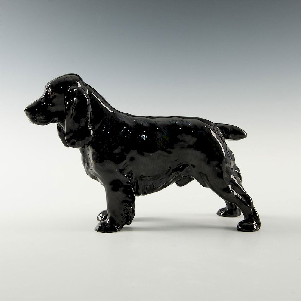 Appraisal: ROYAL DOULTON ANIMAL FIGURINE COCKER SPANIEL HN Black male spaniel